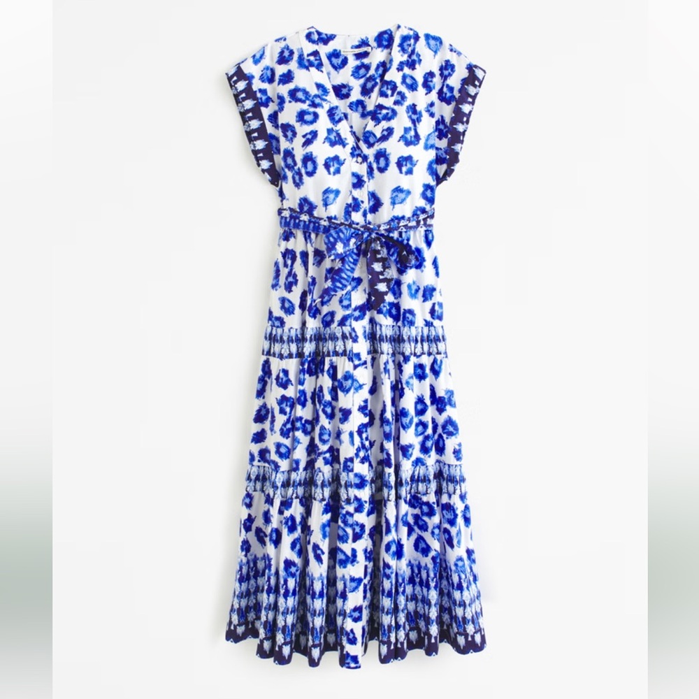New Abercrombie and Fitch Blue Midi/Maxi dress Size M